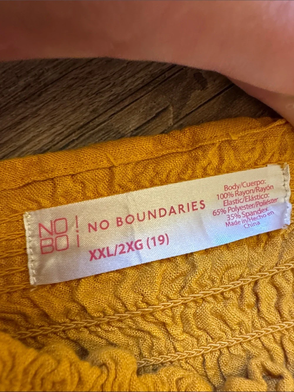 No Boundaries Mustard Yellow Smocked Ruffle-Hem Spaghetti Strap Camisole - Picture 2 of 2
